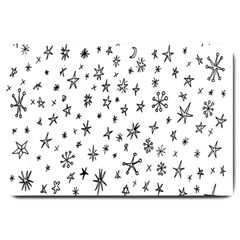 Star Doodle Large Doormat  by Mariart