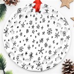 Star Doodle Round Filigree Ornament (Two Sides) Front