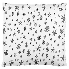 Star Doodle Large Cushion Case (one Side)