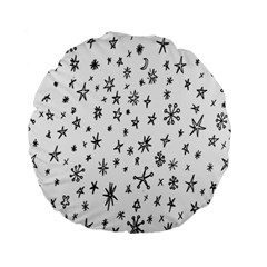 Star Doodle Standard 15  Premium Round Cushions by Mariart