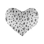 Star Doodle Standard 16  Premium Heart Shape Cushions Front