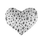 Star Doodle Standard 16  Premium Heart Shape Cushions Back