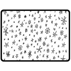 Star Doodle Double Sided Fleece Blanket (large) 