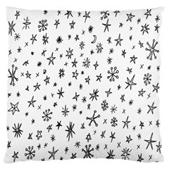 Star Doodle Large Flano Cushion Case (one Side) by Mariart