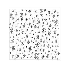 Star Doodle Small Satin Scarf (square)