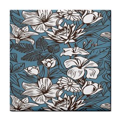 Star Flower Grey Blue Beauty Sexy Tile Coasters by Mariart