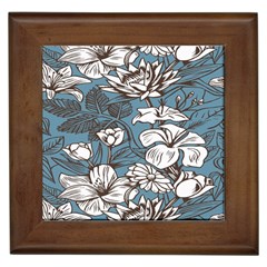 Star Flower Grey Blue Beauty Sexy Framed Tiles