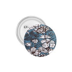 Star Flower Grey Blue Beauty Sexy 1 75  Buttons by Mariart