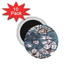 Star Flower Grey Blue Beauty Sexy 1.75  Magnets (10 pack)  Front