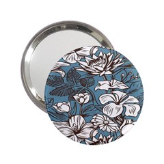 Star Flower Grey Blue Beauty Sexy 2 25  Handbag Mirrors