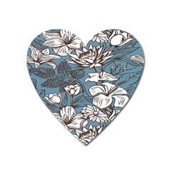 Star Flower Grey Blue Beauty Sexy Heart Magnet