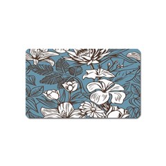 Star Flower Grey Blue Beauty Sexy Magnet (name Card) by Mariart