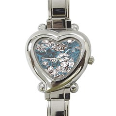 Star Flower Grey Blue Beauty Sexy Heart Italian Charm Watch