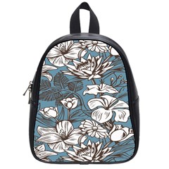 Star Flower Grey Blue Beauty Sexy School Bag (small)