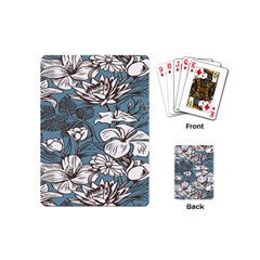 Star Flower Grey Blue Beauty Sexy Playing Cards (mini) 