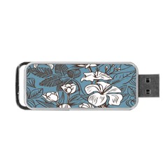 Star Flower Grey Blue Beauty Sexy Portable Usb Flash (one Side)