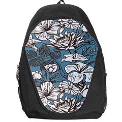 Star Flower Grey Blue Beauty Sexy Backpack Bag by Mariart