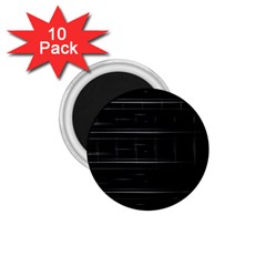 Stripes Black White Minimalist Line 1 75  Magnets (10 Pack)  by Mariart