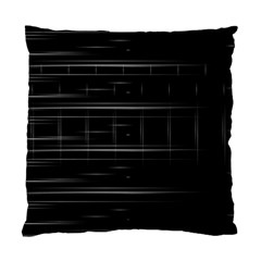 Stripes Black White Minimalist Line Standard Cushion Case (two Sides)