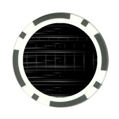 Stripes Black White Minimalist Line Poker Chip Card Guard (10 Pack) by Mariart