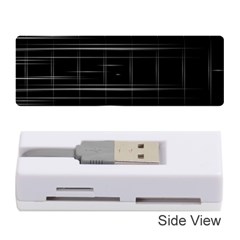 Stripes Black White Minimalist Line Memory Card Reader (stick)  by Mariart