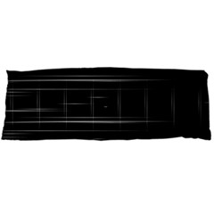 Stripes Black White Minimalist Line Body Pillow Case (dakimakura)