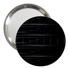 Stripes Black White Minimalist Line 3  Handbag Mirrors by Mariart