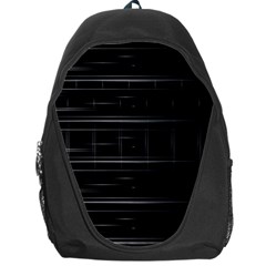 Stripes Black White Minimalist Line Backpack Bag by Mariart