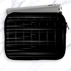 Stripes Black White Minimalist Line Apple Ipad 2/3/4 Zipper Cases by Mariart