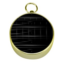 Stripes Black White Minimalist Line Gold Compasses