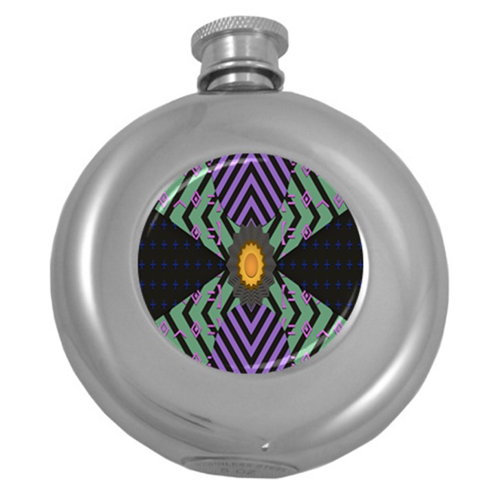 Secret Code Formula Sun Round Hip Flask (5 oz)