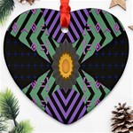 Secret Code Formula Sun Heart Ornament (Two Sides) Front