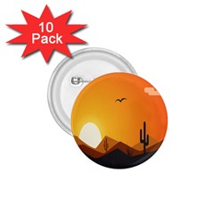 Sunset Natural Sky 1 75  Buttons (10 Pack)