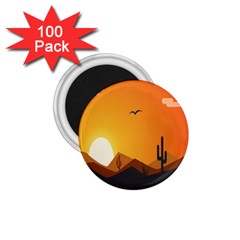 Sunset Natural Sky 1 75  Magnets (100 Pack) 