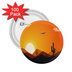 Sunset Natural Sky 2 25  Buttons (100 Pack) 