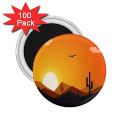 Sunset Natural Sky 2 25  Magnets (100 Pack) 