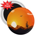 Sunset Natural Sky 3  Magnets (10 pack)  Front