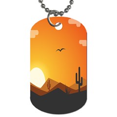 Sunset Natural Sky Dog Tag (one Side)