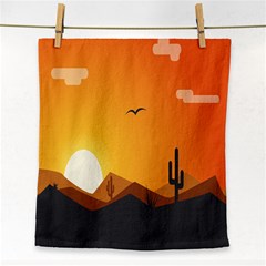 Sunset Natural Sky Face Towel by Mariart