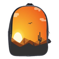 Sunset Natural Sky School Bag (large) by Mariart