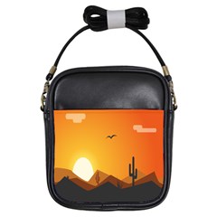 Sunset Natural Sky Girls Sling Bags by Mariart