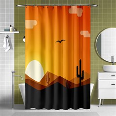 Sunset Natural Sky Shower Curtain 48  X 72  (small) 