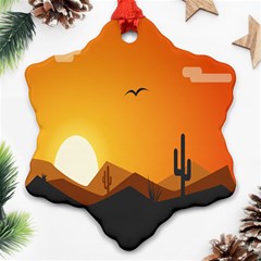 Sunset Natural Sky Ornament (snowflake)