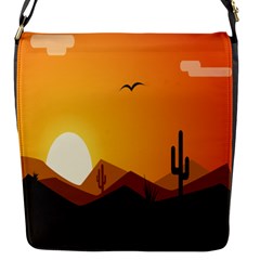 Sunset Natural Sky Flap Messenger Bag (s) by Mariart