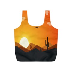 Sunset Natural Sky Full Print Recycle Bags (s)  by Mariart