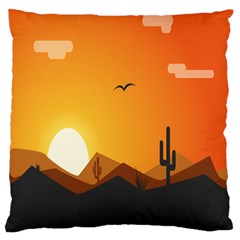 Sunset Natural Sky Standard Flano Cushion Case (one Side) by Mariart