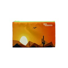 Sunset Natural Sky Cosmetic Bag (xs) by Mariart