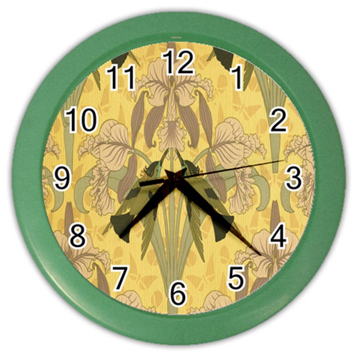 Art nouveau Color Wall Clocks