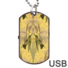 Art Nouveau Dog Tag Usb Flash (two Sides) by NouveauDesign