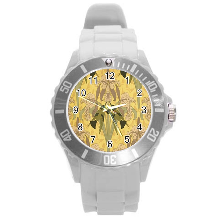 Art nouveau Round Plastic Sport Watch (L)